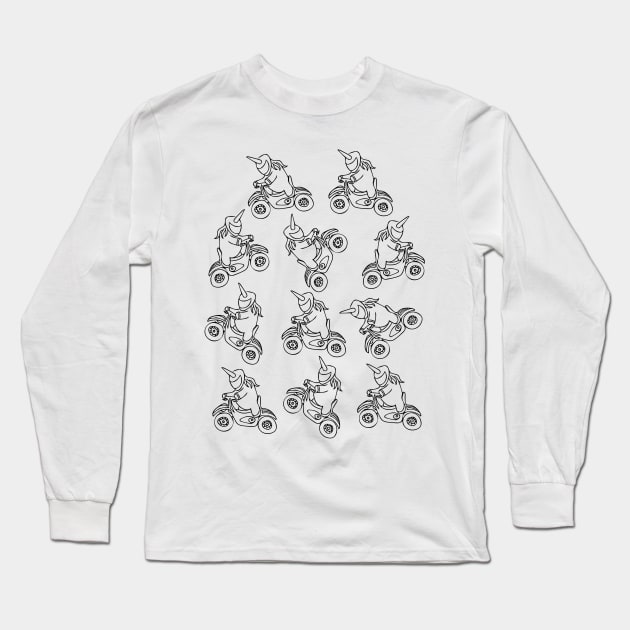 Unicorn Biker Club Long Sleeve T-Shirt by A Magical Mess